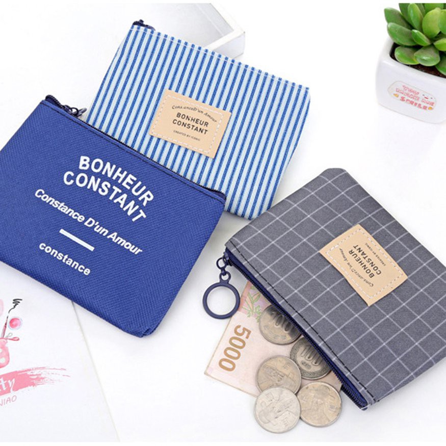 Túi vải canvas đựng tiền / chìa khóa / thẻ đa năng tiện dụng | BigBuy360 - bigbuy360.vn