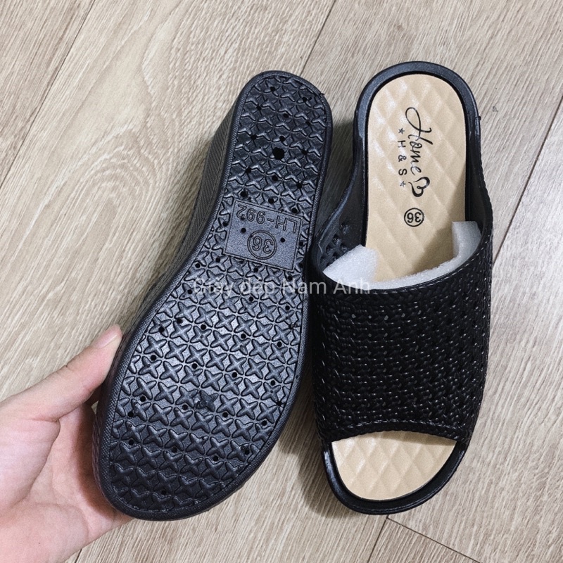 Dép nữ quai ngang đan tăng chiều cao 5cm mã số 992 hàng tuyển chọn