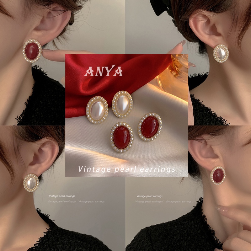 Đôi Khuyên Tai Đính Ngọc Trai Thời Trang Cho Nữ