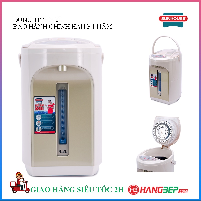 [Mã ELHADEV giảm 4% đơn 300K] Bình thủy điện 4.2 lít Sunhouse SHD1542 - Bảo hành 12 tháng CHÍNH HÃNG