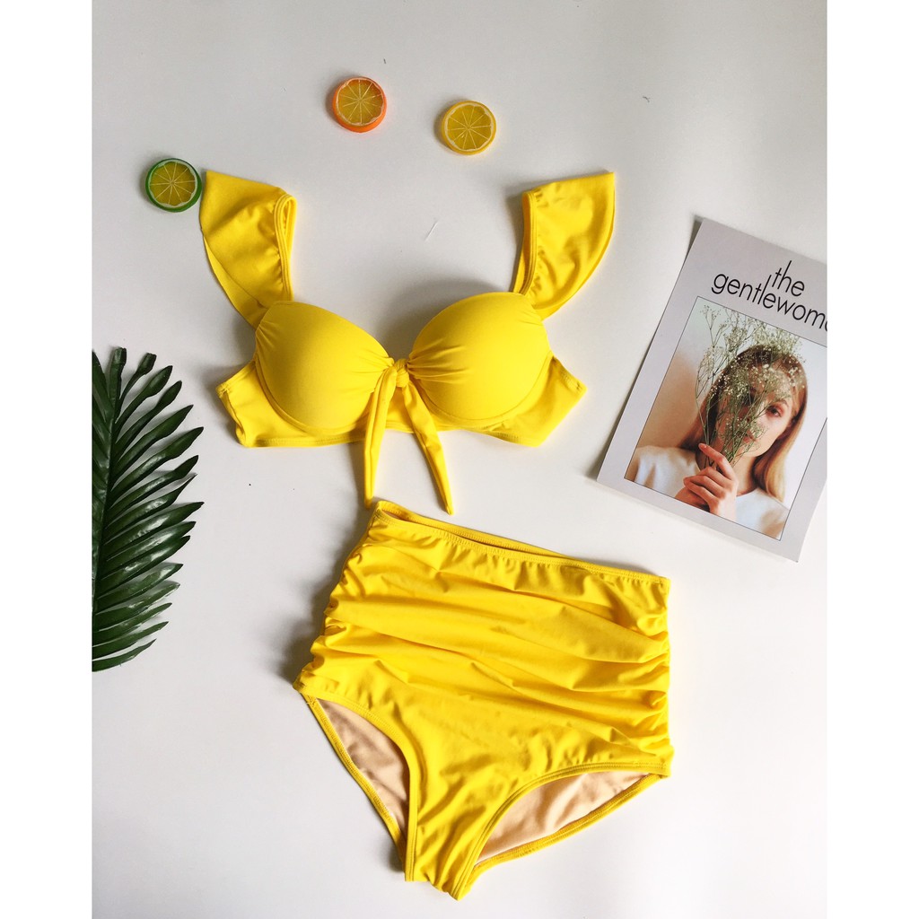 Bikini cúp ngực cánh tiên vàng