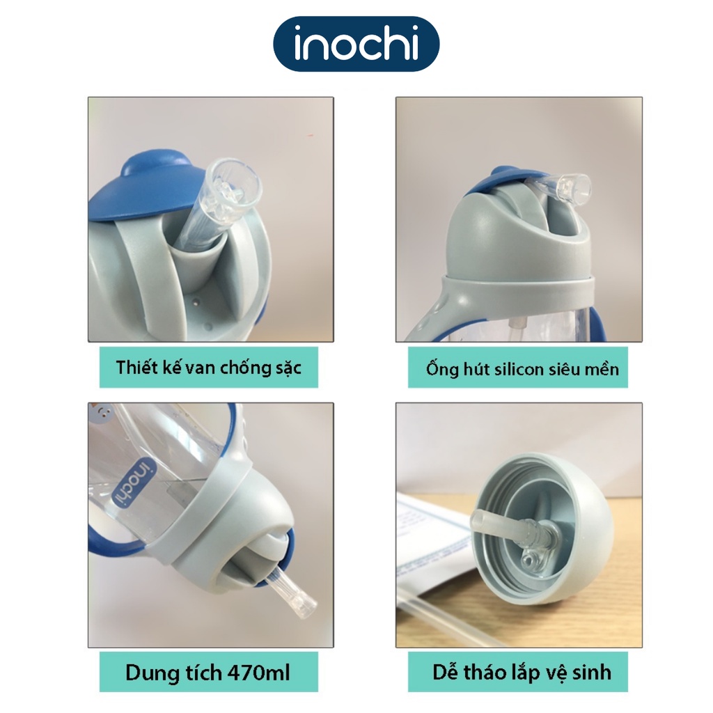 Bình Nước Goki Rudy 450ml Cho Bé INOCHI, Chất Liệu Nhựa Cao Cấp, An Toàn Với Đủ Dung Tích