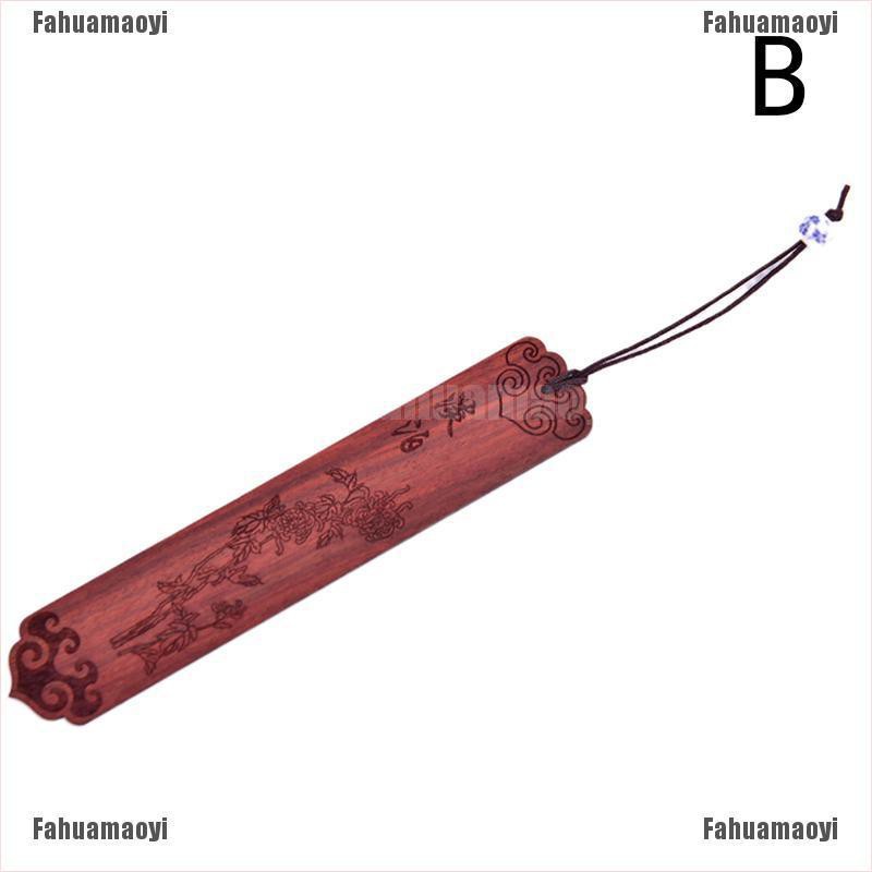Thẻ Đánh Dấu Sách Bằng Gỗ Đàn Hương Phong Cách Trung Hoa