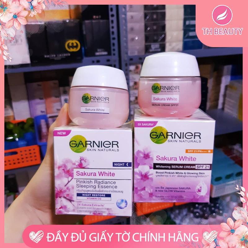 &lt;THẬT 100%&gt; GARNIER kem dưỡng trắng da Ngày/Đêm Thái Lan