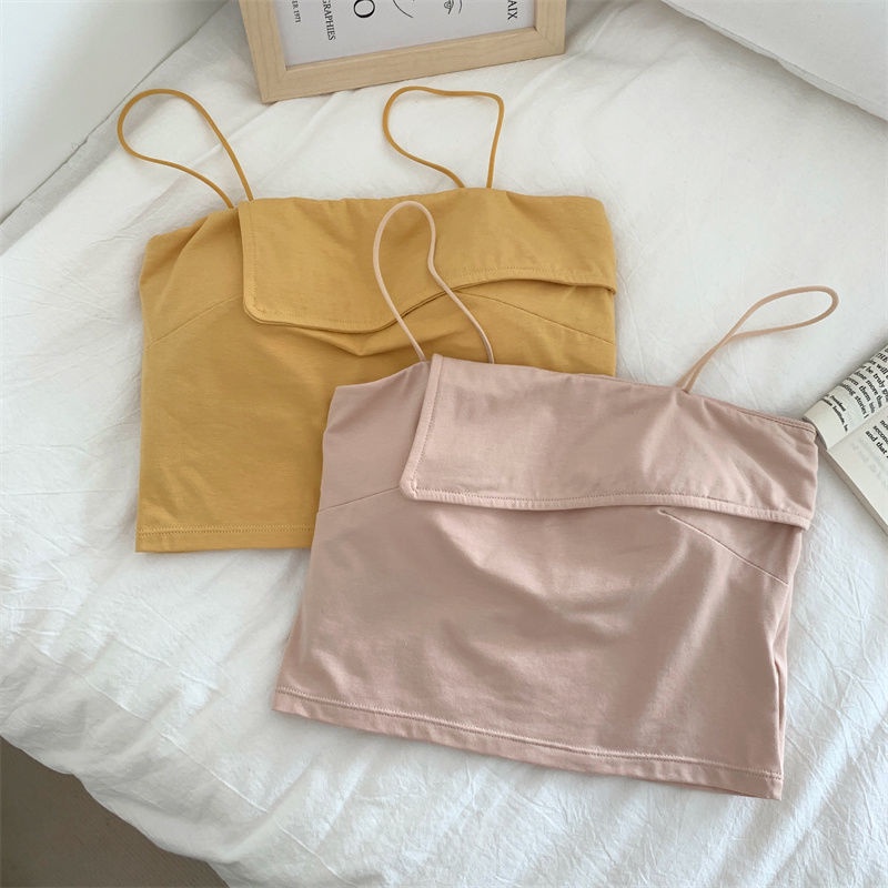 Áo Hai Dây Thiết Kế Bất Đối Xứng Thời Trang Mùa Xuân Mới Cho Bạn Gái Mặc Bên Trong Và Bên Ngoài