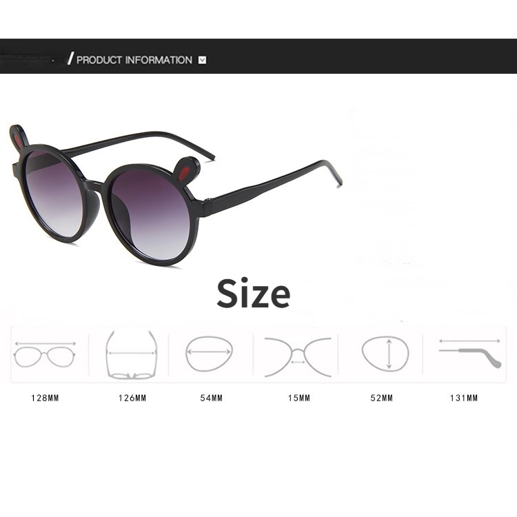 Kính râm trẻ em tinh nghịch và dễ thương kính râm bé trai và bé gái kính râm hình tai thỏ