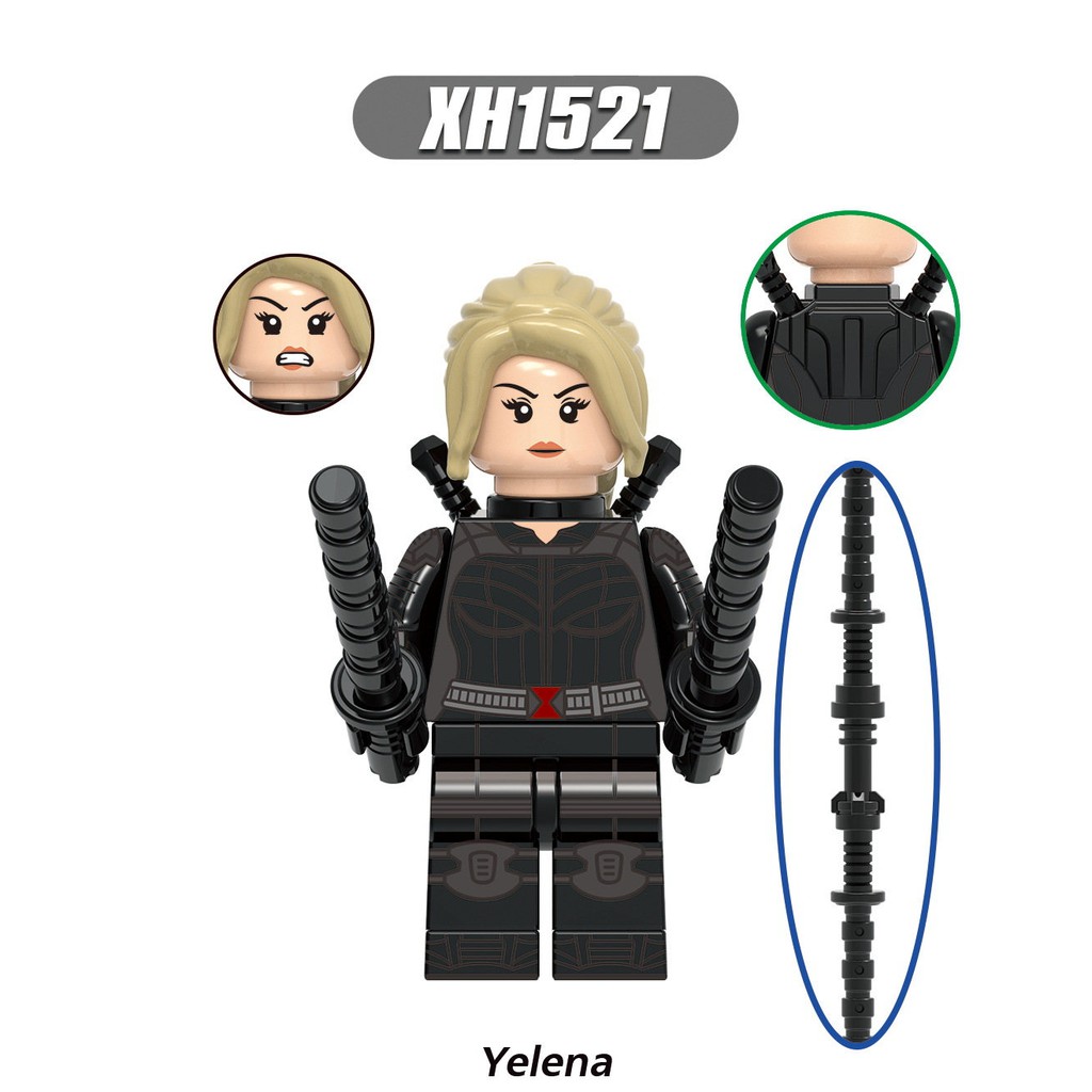 Nhân vật nhỏ lắp ráp siêu anh hùng mavel X0289 Black Widow 2021 Yelena Taskmater
