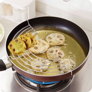 Combo 2 vỉ gác chảo rán phi 28 cm bằng inox cao cấp