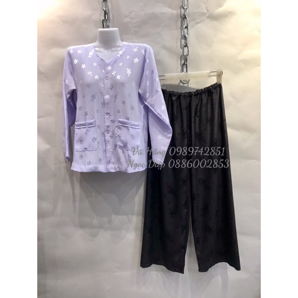 Thời trang bộ quần áo phụ nữ cao tuổi, người già gầy và béo.