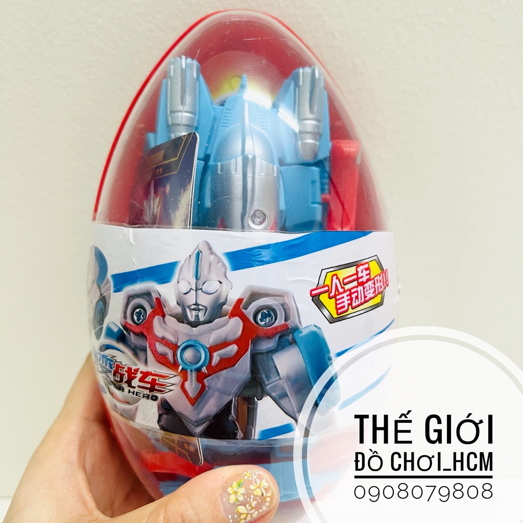 [HOT- ROBOT BIẾN HÌNH] Đồ chơi trứng Ultramam biến hình siêu xe thành Robot