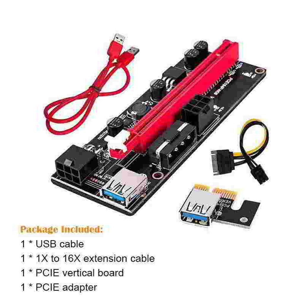 Cáp mở rộng thẻ card Usb 3.0 60Cm Ver009S Pci-E 1X sang 16X chất lượng cao