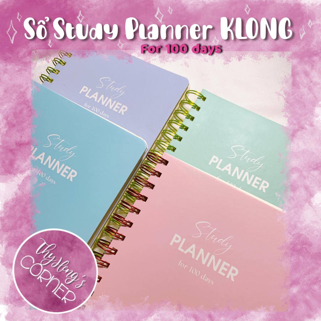Sổ kế hoạch A5 160 trang lò xo kép Study Planner Klong MS 946 (Màu ngẫu nhiên)