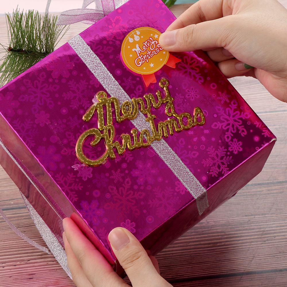 LANSEL Miếng Dán Trang Trí Giáng Sinh Hình Bánh Quy / Ông Già Noel Bằng Giấy DIY