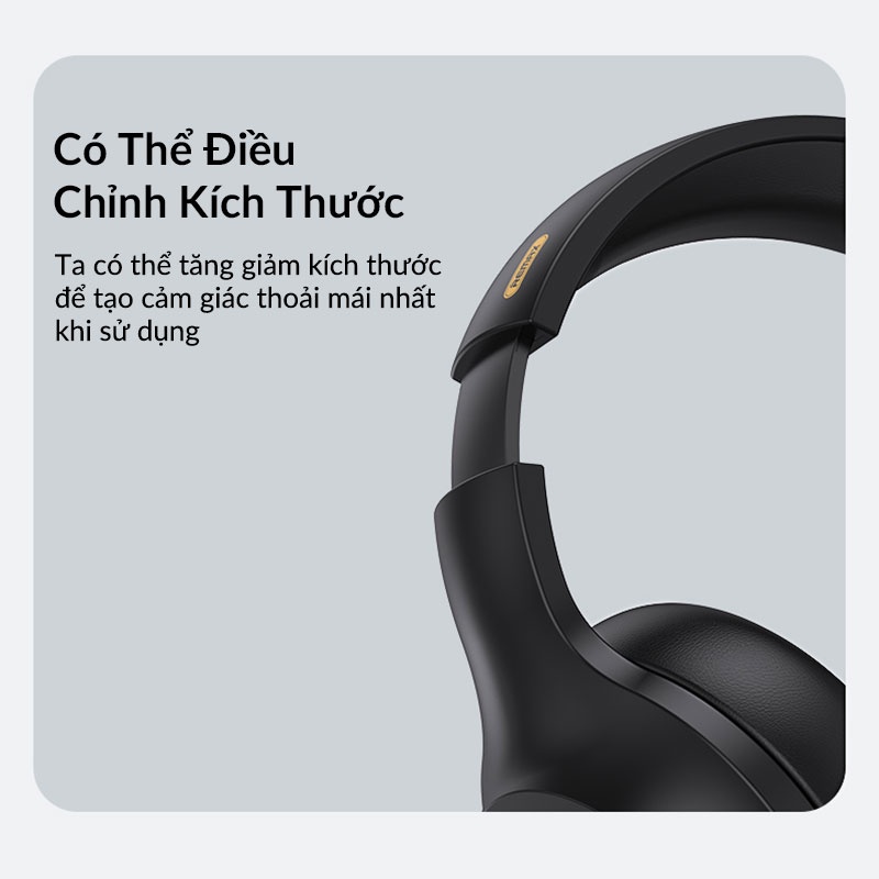 Tai Nghe Bluetooth Chụp Tai Remax Pin Trâu 12h Kèm Dây Cắm Máy Tính RB660HB Njoyshop