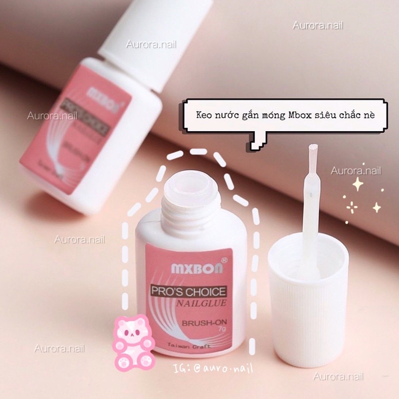 Keo dán MXBON cho nailbox móng giả siêu bền bám chắc tiện lợi dễ sử dụng keo nước chất lượng