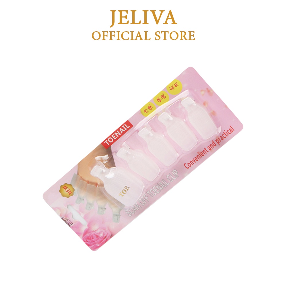 Kẹp ủ phá gel móng chân set 5 cái JELIVA