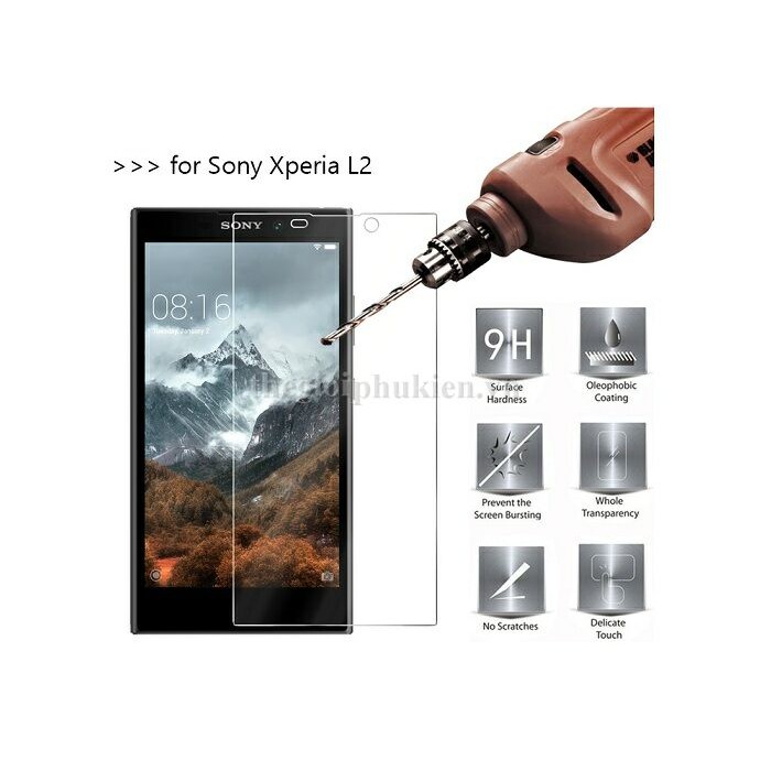 Tấm dán kính cường lực Sony Xperia L2 hiệu Glass Pro chống vỡ, chống xước màn hình