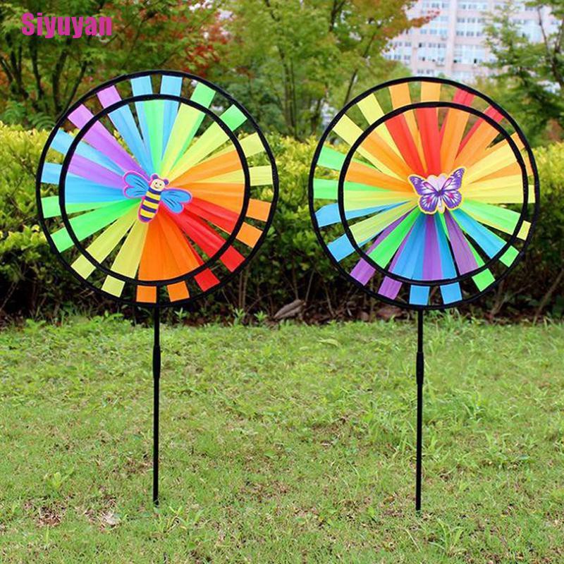 Chong Chóng Hai Tầng Nhiều Màu Sắc Làm Đồ Chơi Sân Vườn Cho Trẻ Em