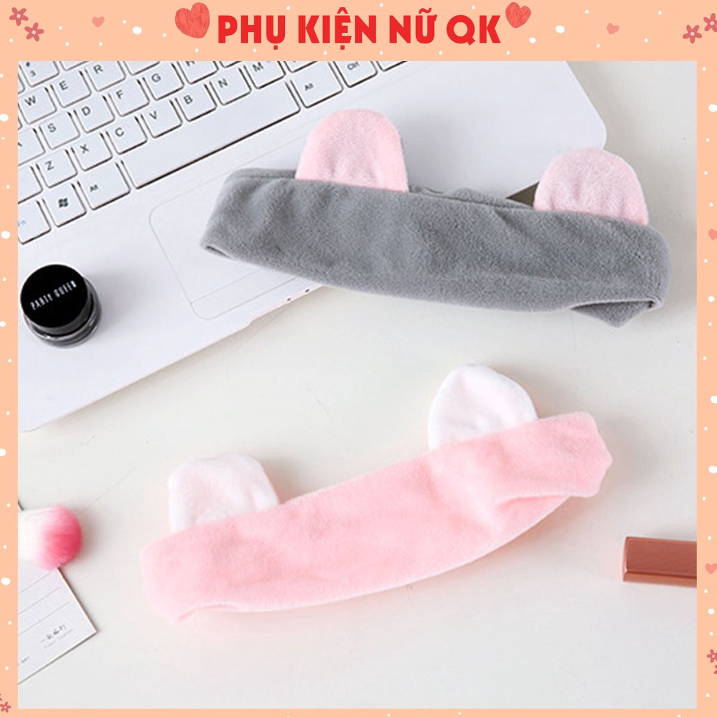 Băng đô rửa mặt tai mèo thời trang Hàn Quốc, bờm cài tóc đơn giản dễ thương cho nữ BD4