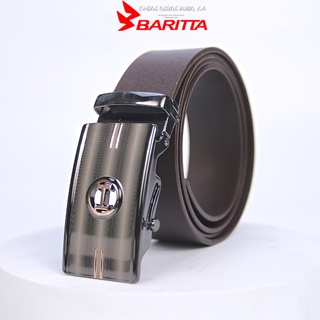 Thắt lưng nam BARITTA da bò nguyên tấm khoá tự động mặt tráng gương BH 12 tháng - TL001