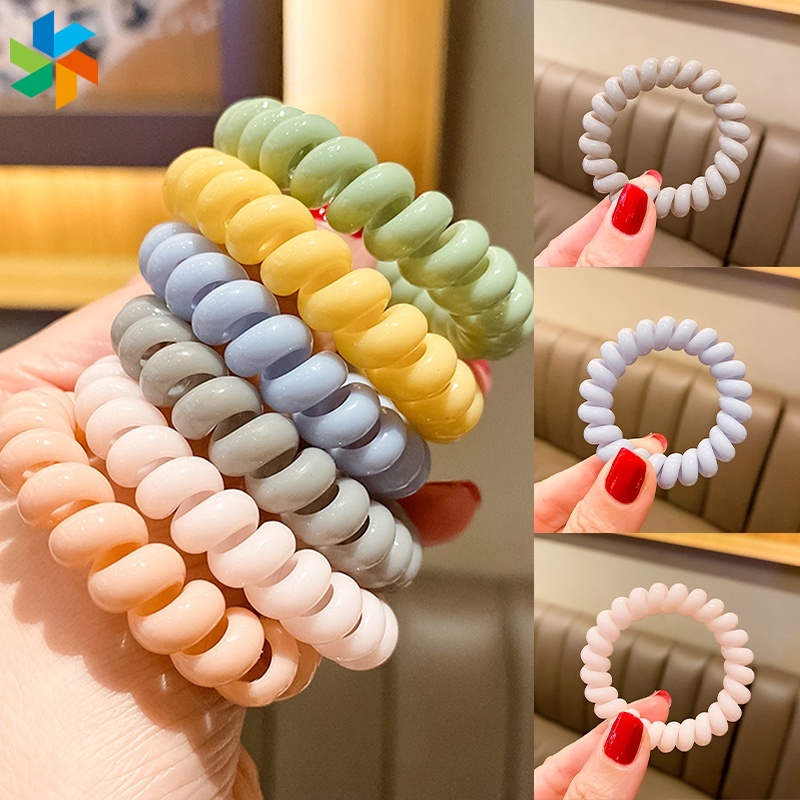 Dây buộc tóc cao su màu sắc ngọt ngào phong cách Hàn Quốc cho nữ