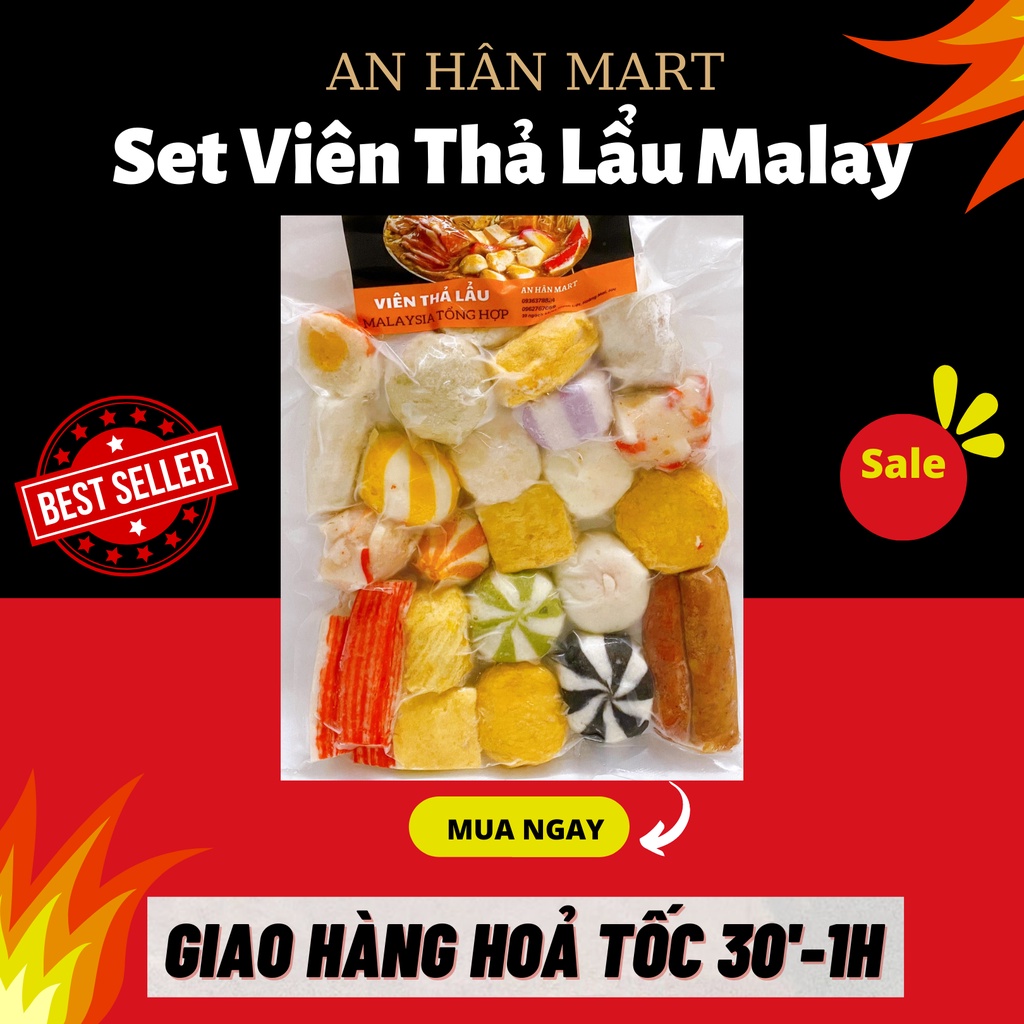 Set Viên Thả Lẩu Mix tổng hợp Malaysia