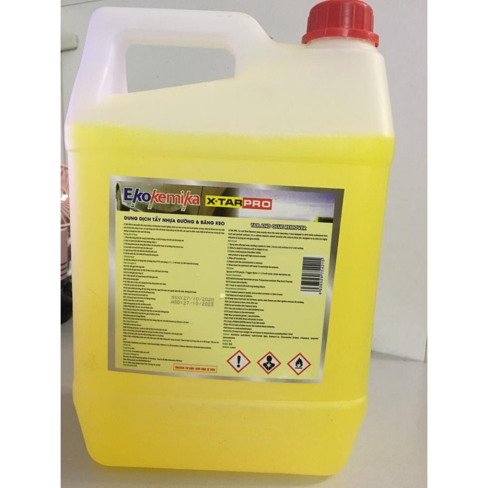 Dung dịch tẩy nhựa đường, băng keo ô tô siêu sạch Xtar Pro ekokemika Can 5L