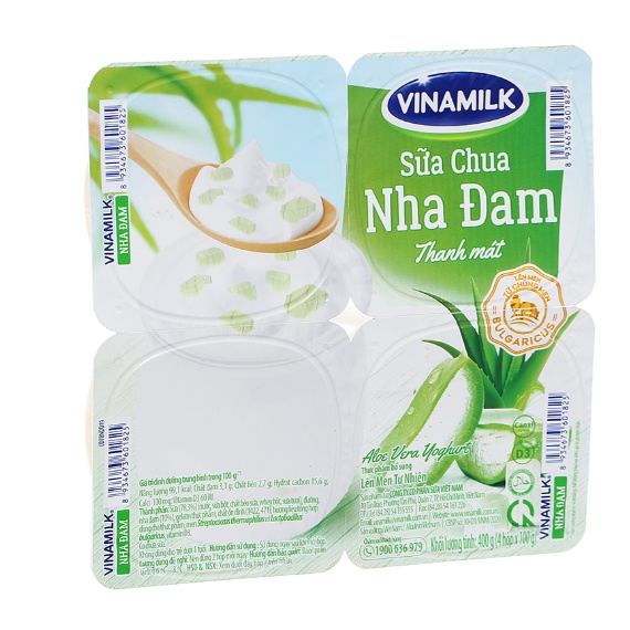 Sữa chua vinamilk Nha đam lốc 4 hủ
