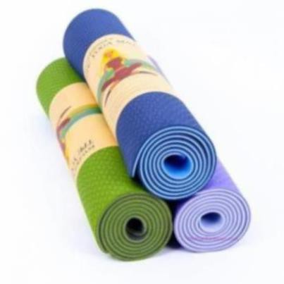 Thảm tập Yoga, Gym, Fitness Cao Cấp dày  6mm (TÙY CHỌN) TPE Hàn Quốc(Kèm Túi Đựng Và Dây Buộc Thảm Sang Trọng).