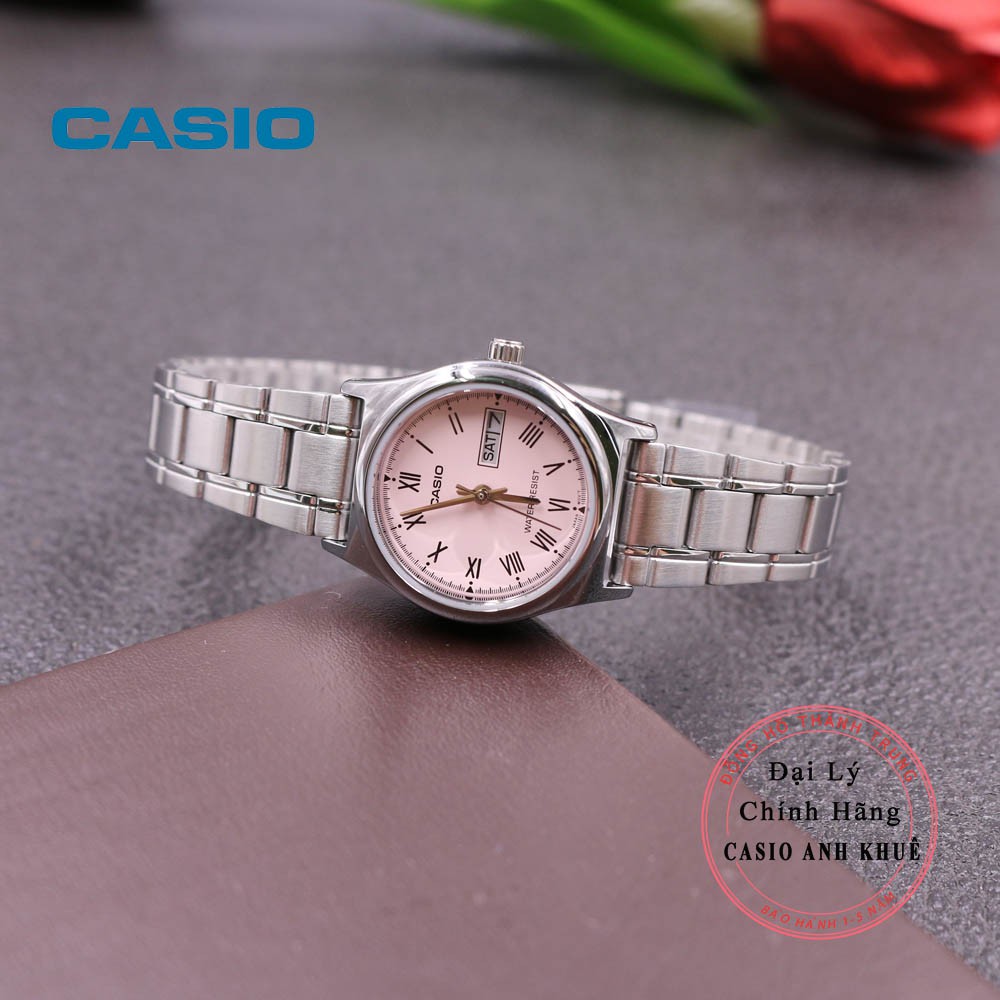 Đồng hồ nữ Casio LTP-V006D-4BUDFdây kim loại
