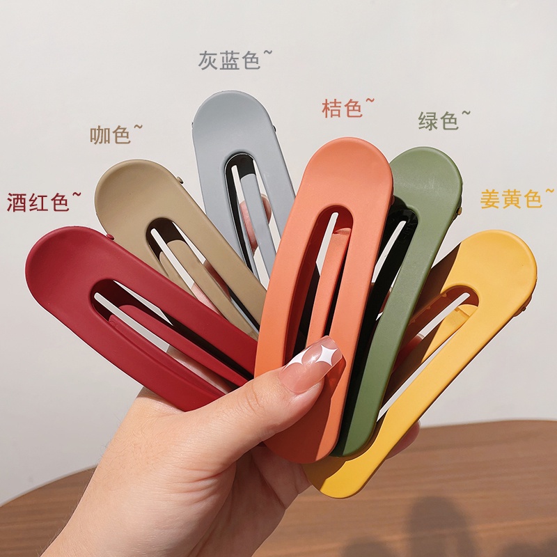 Kẹp Tóc Răng Lớn Bằng Acrylic Màu Trơn Thời Trang Hàn Quốc Cho Nữ