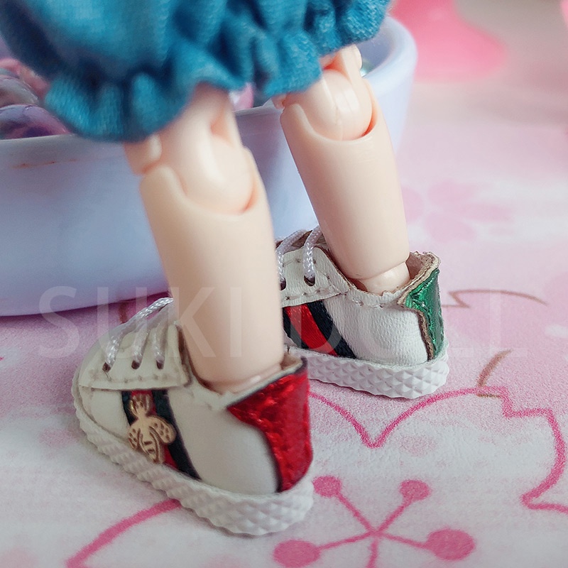 Giày bốt da cho búp bê BJD ob11 GSC 1/12