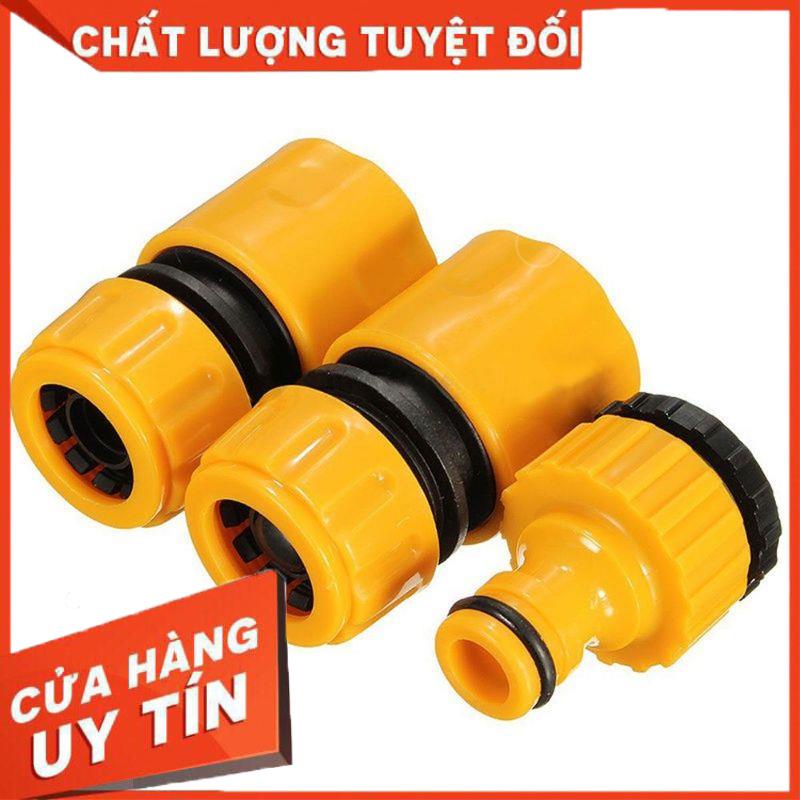 Combo 3 cái đầu nối nhanh phi 16 răng trong cho ống nước rửa xe tưới cây