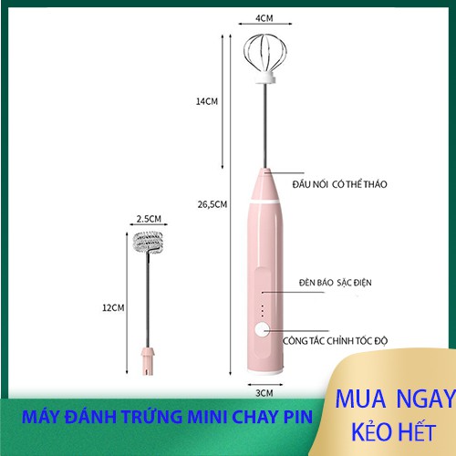 Máy đánh trứng mini cầm tay 3 tốc độ