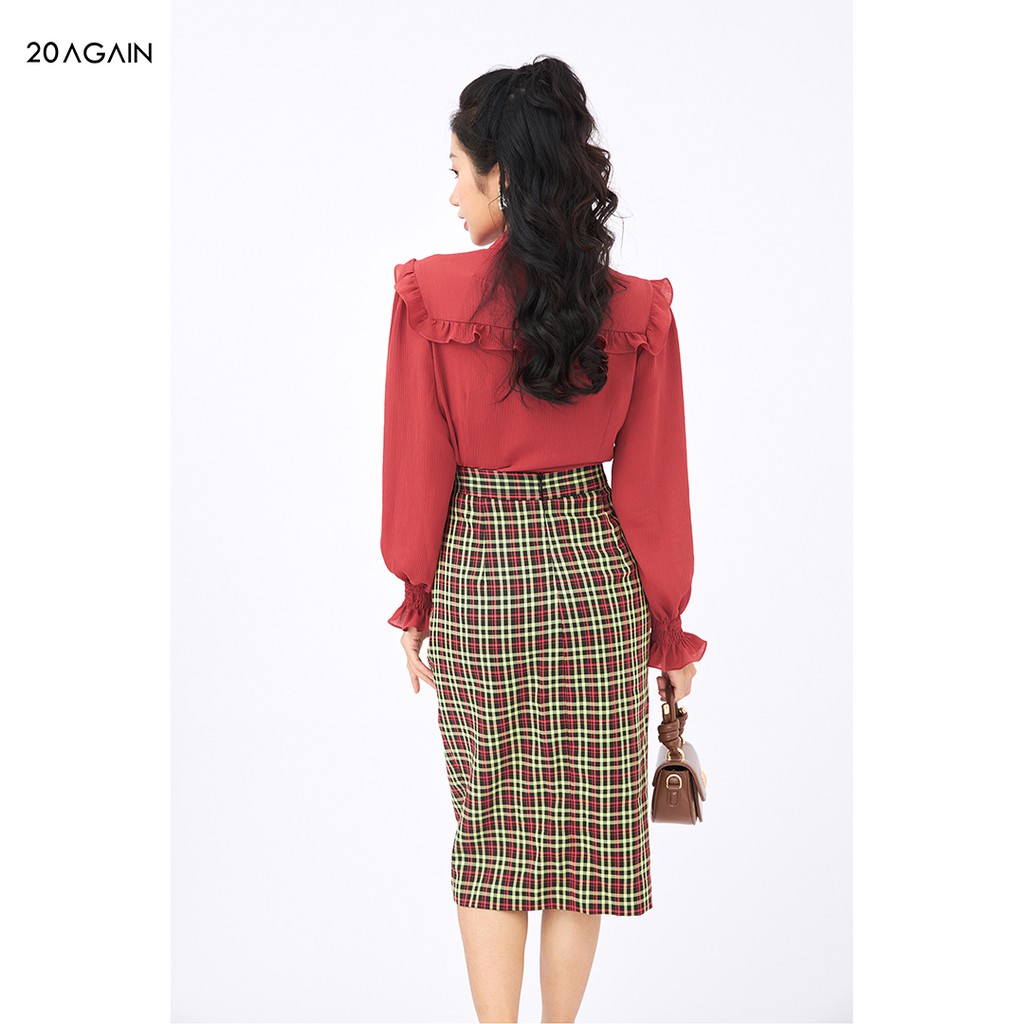 Áo sơ mi Croptop bèo ngực 20Again vừa năng động vừa nữ tính ASA1853