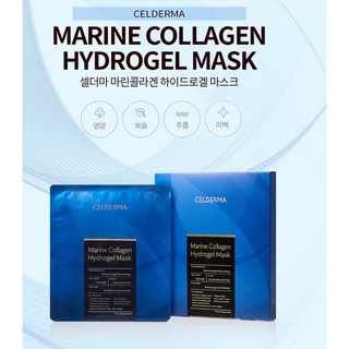 Mặt nạ Celderma Marine Collagen Hydrogen Mask - Màu Xanh