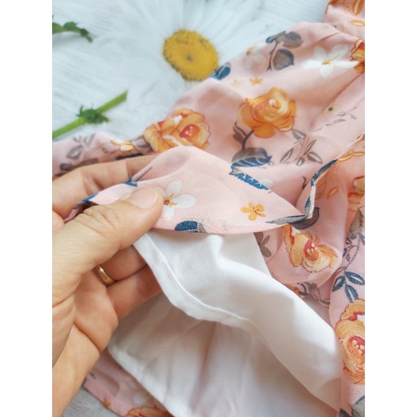 Váy đầm voan hoa 2 lớp Oli River xinh rất xinh