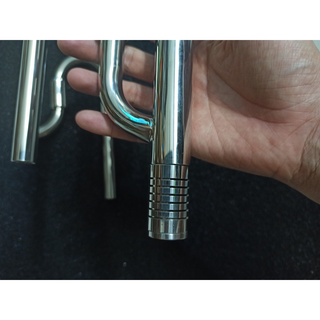 Bộ in out inox phi 16 ngắn  lọc váng "XOAY - in out inox xoay 360 độ có lọc váng - phụ kiện thủy sinh - shopleo