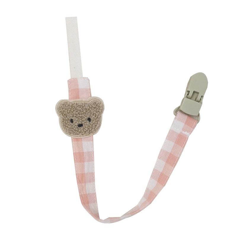 Kẹp Giữ Núm Ti Giả Bằng Nhựa Thêu Hình Gấu Hoạt Hình DIY