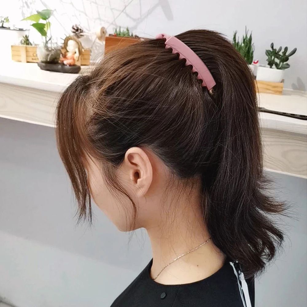 Kẹp tóc bằng nhựa màu sắc đơn giản thời trang dành cho nữ