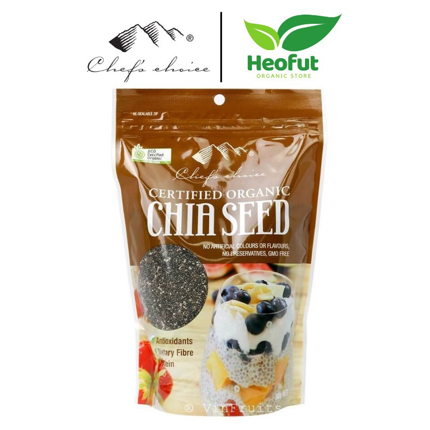 Hạt chia Chef's Choice hữu cơ ăn kiêng hạt chia seeds organic nhập khẩu Úc Heofut