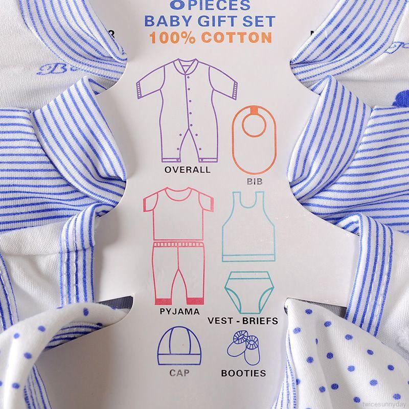 Bộ trang phục 8 món cho trẻ từ 0 tới 3 tháng tuổi