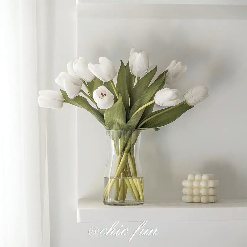 Hoa Tulip Cao Cấp Cành Dài 48cm Dùng Trang Trí Nhà Cửa.
