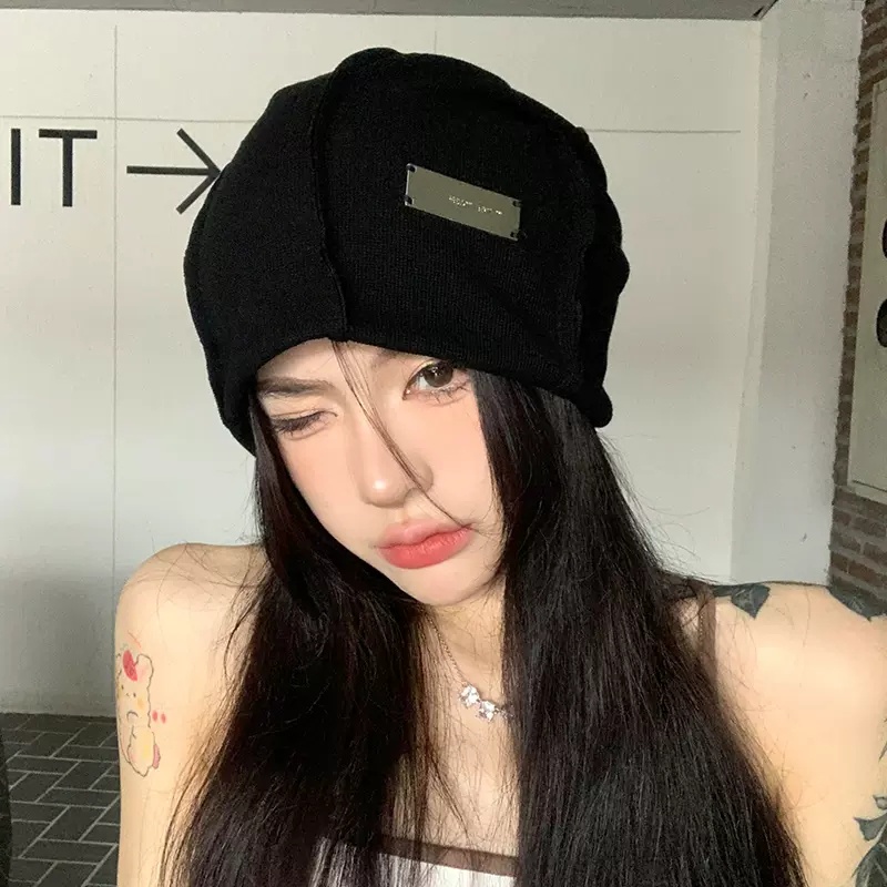 Nón Trùm Đầu Nhỏ Che Mặt Màu Đen Phong Cách Nhật Bản Thời Trang Thu Đông Cho Nữ