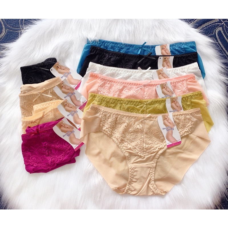 Quần lót thun cotton lạnh co giãn 4 chiều phối ren 5402