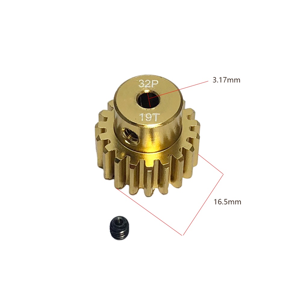 Bánh Răng Hộp Số Bằng Hợp Kim Nhôm 32P M0.8 3.175mm 12T 13T 14T 15T 16T 17T 18T 19T 20T Cho Mô Hình Xe 1/10