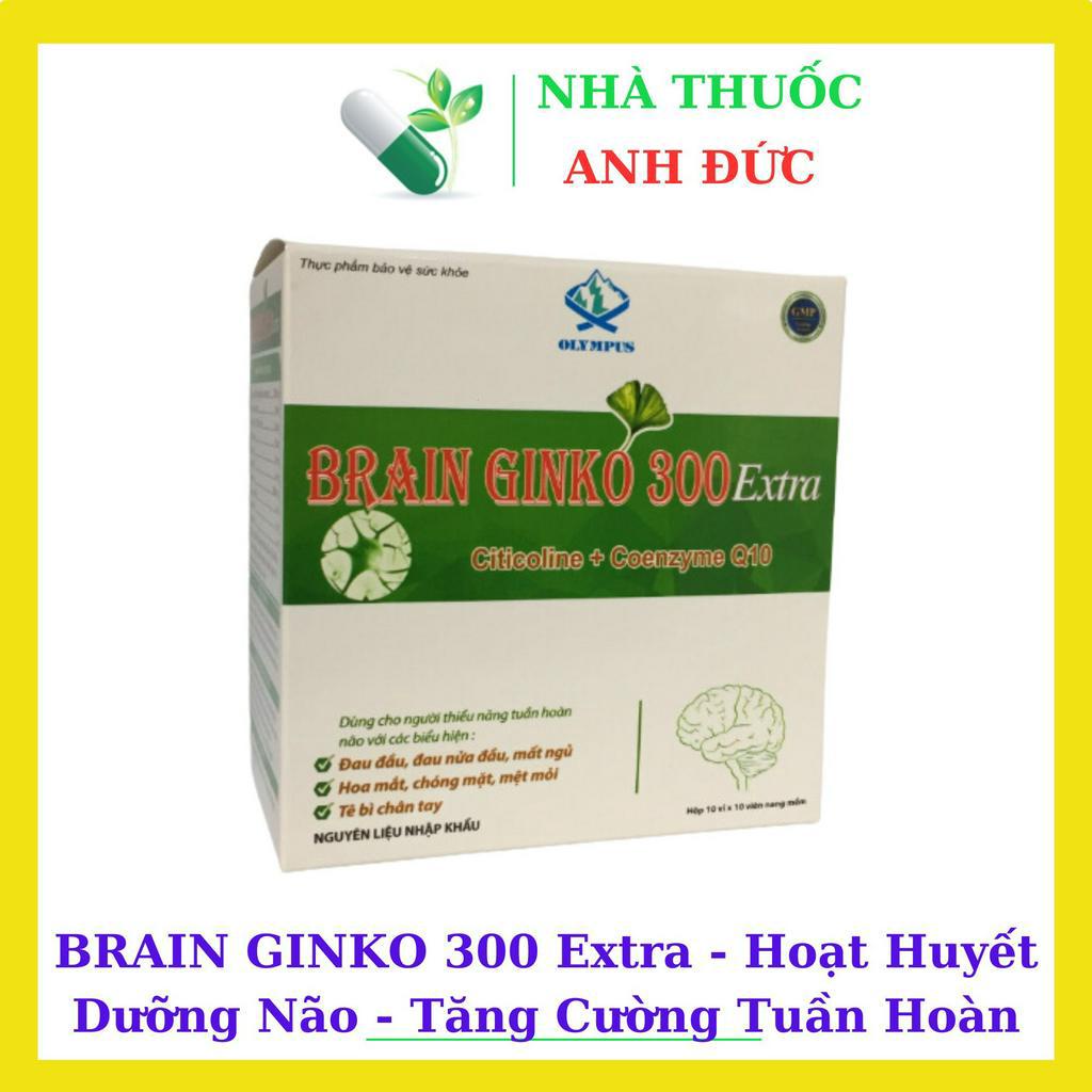 BRAIN GINKO 300 Extra Viên uống - Hoạt Huyết Dưỡng Não - Tăng Cường Tuần Hoàn, tiền đình, hoa mắt, chóng mặt, mất ngủ