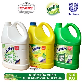 nước rửa chén bát sunlight thiên nhiên can 3.6kg