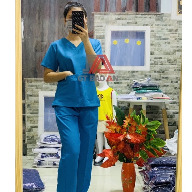 Bộ Đồ Phẫu Thuật, Scrubs Bác Sĩ Quần Áo Phòng Mổ Cho NỮ Vải Cotton Đủ Size, Màu Sắc