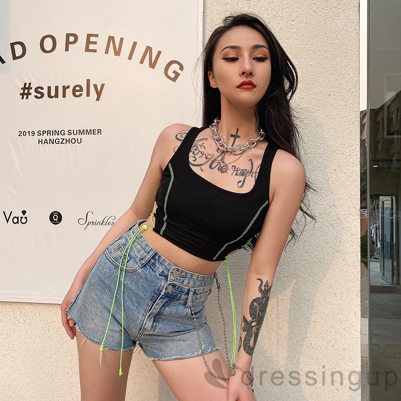 Áo Croptop Sát Nách Thiết Kế Xẻ Quyến Rũ | BigBuy360 - bigbuy360.vn